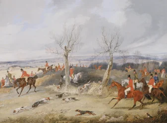 Scène de chasse, En pleine course