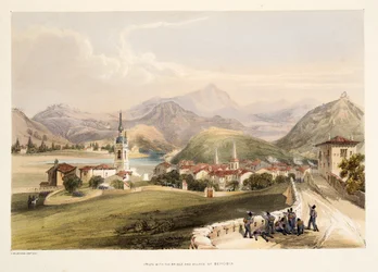 Irun, avec le mont San Martial et le pont des Capauchinos, des Croquis de paysages dans les provinces basques d