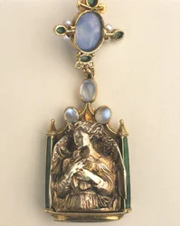 Détail de pendentif double face, c.1907-10