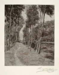 Un chemin vers Longpre (Paysage français)