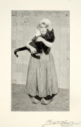 Fille avec chat