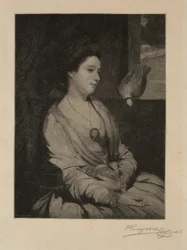 Fille aux colombes