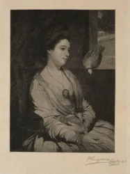 Fille avec des colombes