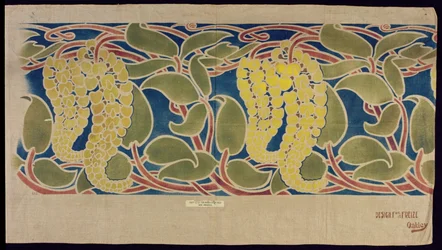 Échantillon de textile pochoir, c.1896