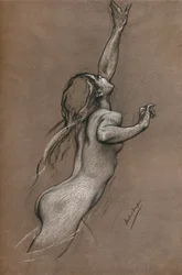 Étude de poissons volants, vers 1910