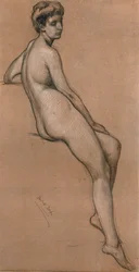 Étude de ligne par Herbert Draper, vers 1903