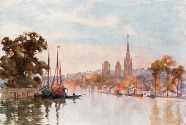 Rouen depuis la Rivière