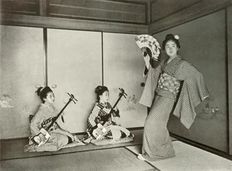 Une Geisha dansant, 1910