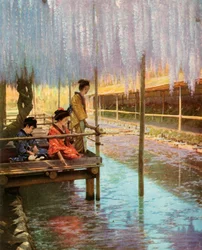 Sous les glycines pourpres, 1910