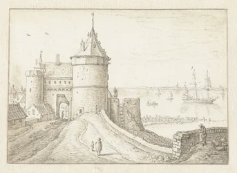 Porte de ville avec vue sur la mer