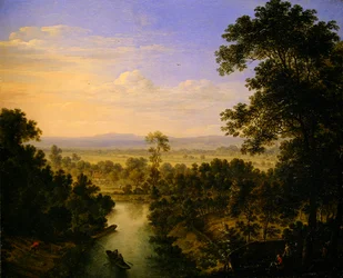 Paysage panoramique avec une rivière