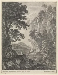 Paysage de montagne avec cascade