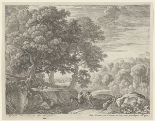 Sainte famille avec un âne et des chérubins