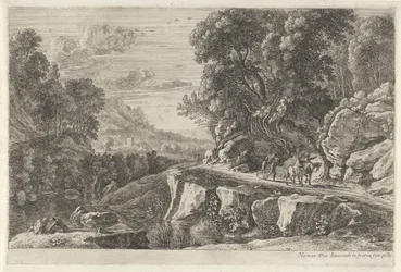 Paysage avec deux cavaliers