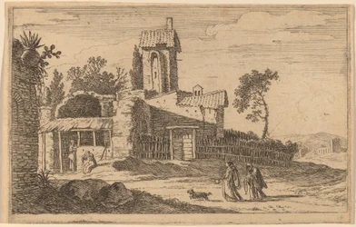 Bâtiment en ruine avec une tour