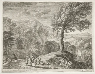 Le grand arbre et la cascade, vers 1652-1654
