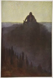 Wotan attend à Valhalla la fin avec sa lance brisée, 1906