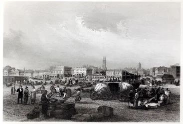 Au quai Levee à La Nouvelle-Orléans, vers 1840