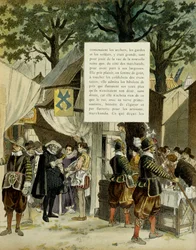 Henri IV (1553-1610) à la foire de Saint-Germain après son mariage, le 16 décembre