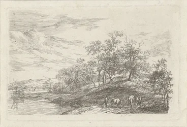 Berger avec trois vaches