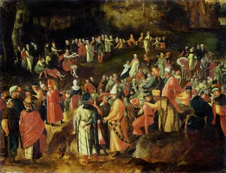 Saint Jean-Baptiste prêchant à la multitude (huile sur panneau)