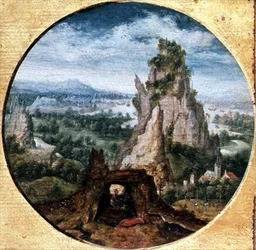 Saint Jérôme en Pénitence dans un Paysage Fantastique