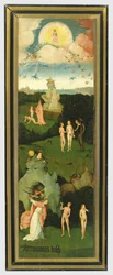 Le Chariot de Foin : aile gauche du triptyque représentant le Jardin d
