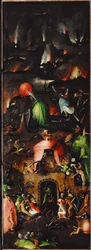 Le jugement dernier : Enfer (huile sur bois de chêne)
