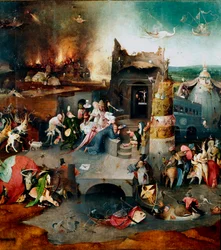 Triptyque des tentations : Les tentations de Saint Antoine (panneau central)