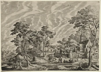 Paysage avec un château à droite, 1630