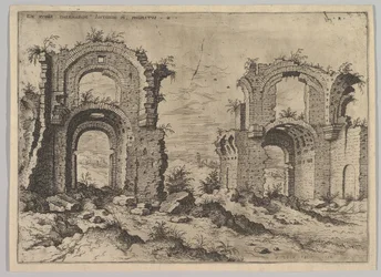 Deuxième vue des thermes de Dioclétien, de la série des ruines romaines