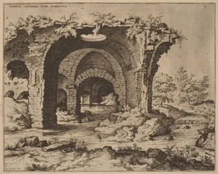 Vue sur des ruines non identifiées