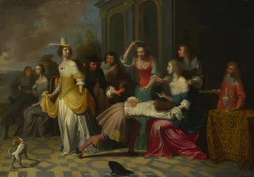 Dames et Messieurs jouant à La Main Chaude, vers 1655-1665