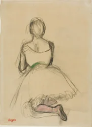 Danseuse agenouillée, vue de dos