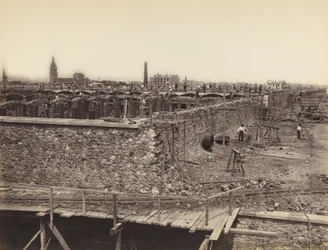 Réservoir de Montrouge, bassin supérieur, côté droit, vers 1870