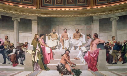 Hémicycle : artistes de tous les âges, détail d