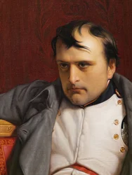 Napoléon Ier à Fontainebleau, 31 mars 1814, détail du visage, 1840