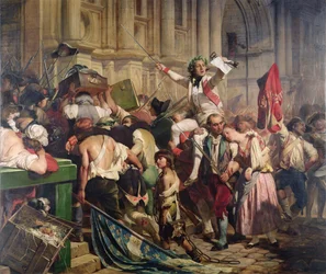 Les conquérants de la Bastille devant l