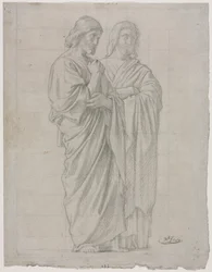 Deux figures debout (étude pour la section gauche de La Mission des Apôtres)