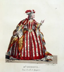 Actrice française Marie Françoise Marchand dite Mademoiselle Dumesnil (1713-1803) dans le rôle d