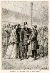 Je vous arrête au nom de la Reine, de Le Tour du Monde en Quatre-vingts Jours par Jules Verne (1828-1905), 1873