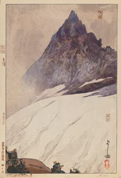 Yarigatake A (gravure sur bois sur papier)