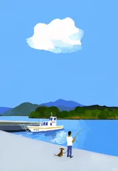Pêche au port
