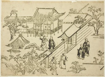 Honbo, de la série "Scènes de contemplation des fleurs à Ueno (Ueno hanami no tei)"