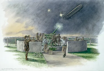 Batterie de Lodge Hill, Chatham, Kent, Première Guerre mondiale