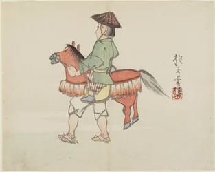 (Artiste de rue avec costume de cheval), vers 1830