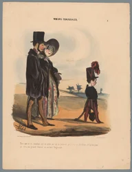 Couple se promenant avec un enfant