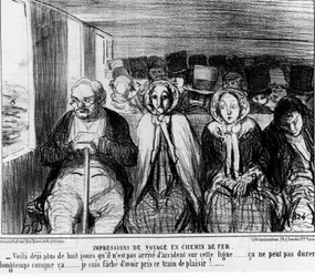 Les chemins de fer - par Daumier, dans « Charivari » du 09/11/1855.