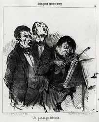 Esquisses musicales : un passage difficile. Illustration d
