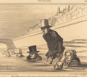 Parisiens prenant leurs précautions